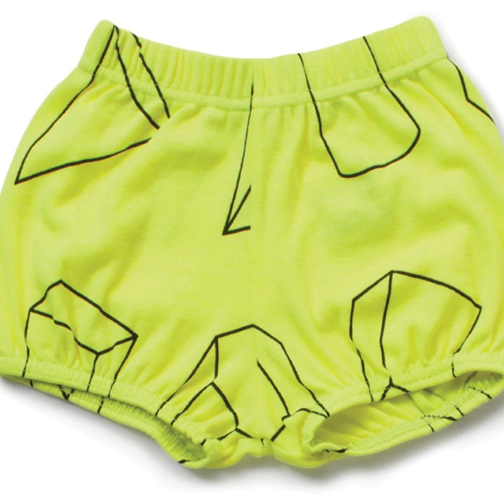 Nununu neon yellow geometric yoga shorts. New with tags size 8 - 9